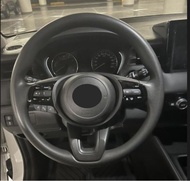Hand-stitched Black Genuine Leather Steering Wheel Cover For Honda HRV 2023 2024 2025