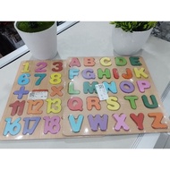 Wooden Puzzle Letters & Numbers