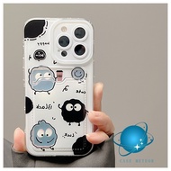 Cute cartoon black briquettes Soft Case HP OPPO A18 A38 A58 A5s A9 A5 A57 A15s A16e A17 A53 A33 A54 