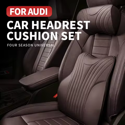 Car neck cushion for AUDI A2 8Z A3 A4 A5 A6 Q2 Q4 Q6 Q8 Q3 8U F3 Q5 8R B8 B9 FY Q7 4L car seat back 