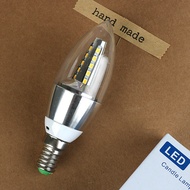 Led Bulb e14 Small Screw 3W 5W Pointed Pull Tail Crystal Chandelier E27led Energy Saving Candle Bulb