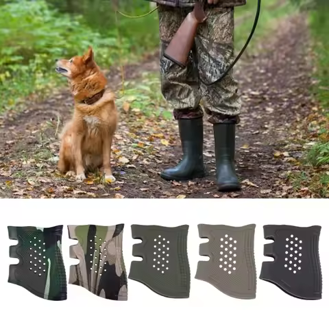 Outdoor Pistol Rubber Non-slip Rubber Grips for Revolver Non-slip Revolver Pistol Paintball Airgun C