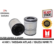 AIR FILTER 4HK1 / NISSAN ATLAS / ISUZU NMR 71 ORIGINAL SAKURA PRODUCT A-6020M