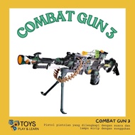 Mainan Anak Laki Pistol Elektronik Combat Gun 3 Senapan Laras Panjang