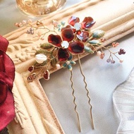 Giselle - 手工染色銅花髮釵 • 中式髮釵款