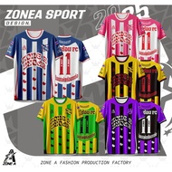 Zone A printed T shirt FC practice model size 11  for sports use.
