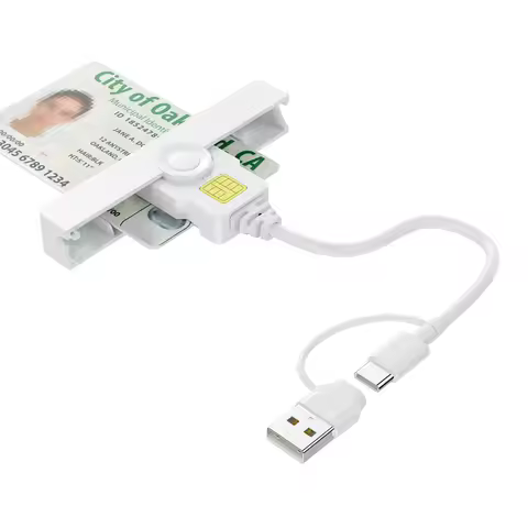 USB-C Fold CAC Reader SIM Cloner Tax Declaration IC/ID/Bank Card Readers Folding Tax Payment Cards R