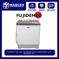 Fujidenzo 7kg JWT-701 Twin Tub Washing Machine