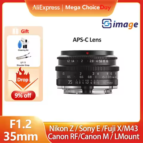 SG Image 35mm F1.2 APS-C Large Aperture Manual MF Lens for Sony E Nikon Z Canon EOS M EOSR RF Sigma 