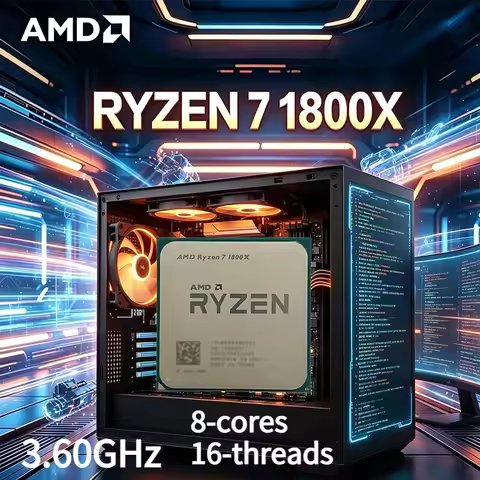 New AMD Ryzen 7 1800X CPU R7 1800X 8-cores 16-threads 3.60GHz--4.0GHz 95W AM4 TDP 95WCPU Processor