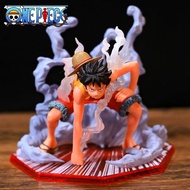 -11cm One Piece Anime Figure Luffy Gear 2 Fighting Stance Action Figurines Pvc Model Collection ☢ⓛ