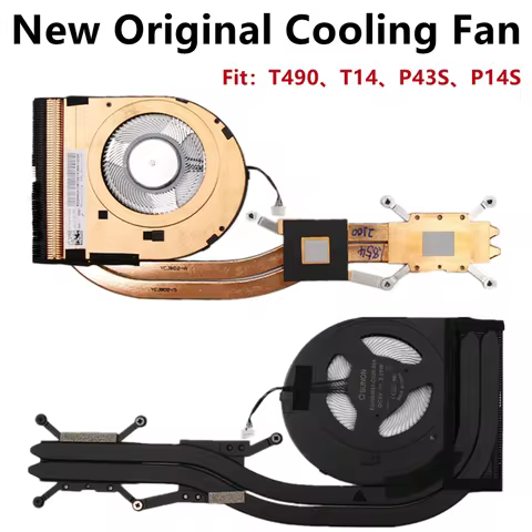 New Original For Laptop Lenovo ThinkPad T490 T14 Gen1 P43S P14S CPU Cooling Fan Heatsink Radiator 01