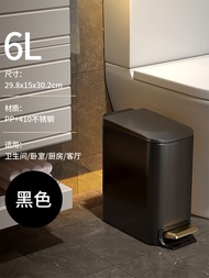 Stainless Steel Foot Pedal Trash Can Luxury Home Use Living Room Bathroom Toilet Trash Bucket Hygien