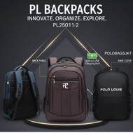 POLO LOUIS L25011-2 Men's Backpack 3 Keys 18in Expanding School Backpack College/ Work/ Imported/ US