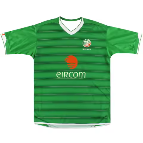 Retro Ireland Football Style Quick Dry Breathable Soccer Jersey Men's Casual Sports Short Sleeve Top