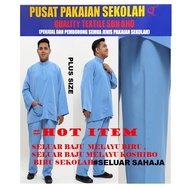 SELUAR BAJU MELAYU BIRU PENGAWAS, SELUAR SEKOLAH BIRU PENGAWAS