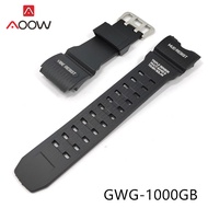 Silicone Strap Watchband for Casio G-Shock GWG-1000GB Black Resin Waterproof Men Replacement Bracele