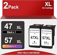 47XL & 57XL Ink Cartridges Remanufactured for Canon PG-47 CL-57 47XL 57XL Ink CartridgesWorks with E
