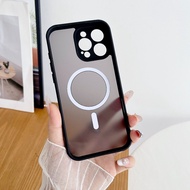 Matte Casing For iPhone 14 Pro Max 12 13 Pro Max 14 Plus i12 i13 i14 pro max Phone Case Magnetic Wir