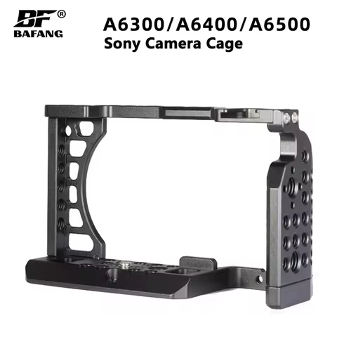 BAFANG Camera Cage with Quick Relaese Plate For Sony A6300/A6400/A6500 Camera Expansion Frame