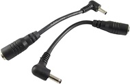 (2 Pack 4.33inch) DC Power 3.5mm x 1.35mm Male Plug 90 Degree Right Angle to Female Jack Extension A