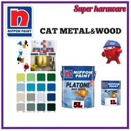 🔥1L/5L NIPPON PAINT PLATONE HIGH GLOSS METAL & WOOD#Cat minyak#Cat Besi#Cat kayu#