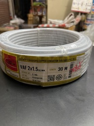 สายไฟ VAF ขนาด 2 X 1 2 X 1.5 2 X 2.5 SQ.MM. ยี่ห้อ THAI UNION ยาว 30 เมตร