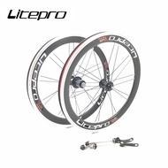 Litepro AERO TXB  11Speed 20 Inch 406 High Rim Wheelset Disc V Brake Folding Bike Upgrade Dahon Fnhon P8 Bicycle Wheels Rims