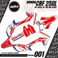 CRF 250L Honda Decals w/ FREE Rim Sticker