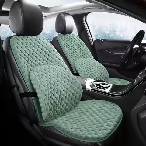 Winter Universal Plush Car Seat Covers For Haval H9 F7 Jolion Peugeot 5008 Renault Arkana Jaguar XE 