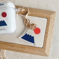 【自家設計】富士山(深藍色) 壓克力掛飾/airpods鑰匙圈|姨姨插畫