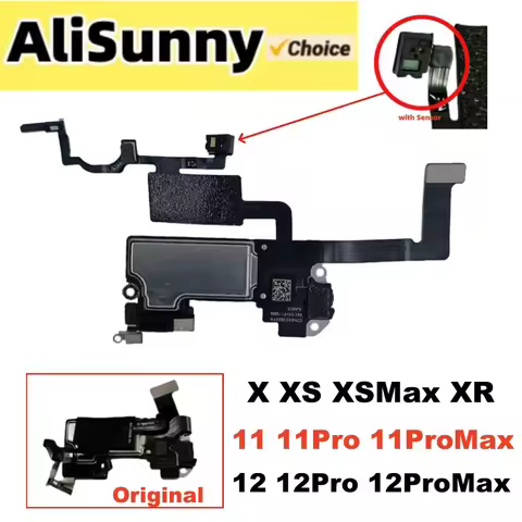1pcs Earpiece Flex Cable for iPhone 12 Pro Max 11 X XR XS Top Front Ear Speaker Sensor Proximity Sma
