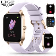 LIGE Fashion Smart Watch BT Call Custom Dial Curved Glass Luxury Bracelet Women's Health Monitor Lad