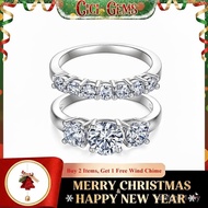 CICI Gems-Ladies Moissanite Ring 2 Carat, D VVS1, 18K Gold, Stackable, Skin-Friendly, AFCP Anniversa