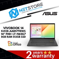 ASUS VIVOBOOK 14 K413E-AAM1798WS 14” FHD | i7-1165G7 | 8GB RAM | 512GB SSD - 90NB0RLF-M31990