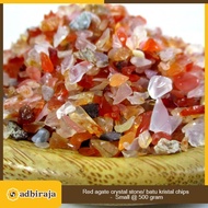 Red agate crystal stone crystal chips - @ 500 Grams