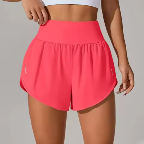 2 in 1Women's Yoga Shorts High Waist Sport Fitness Workout Shorts Running Gym Pants Sports Shorts Ca