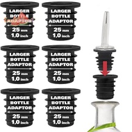 [ECM] 1/4/6pcs Liquor Pourer Adapters Perfect For Large Olive Oil Bottles And Liquor Bottles Up To 1