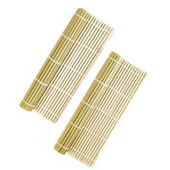 【2個】竹製壽司捲簾 青皮壽司卷 壽司簾 紫菜包飯神器 壽司工具模具 竹壽司捲工具 自製壽司捲簾 壽司席 壽司製作