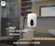 Mistral MSH505ES Instant Water Heater &amp; Classicla TS7009BK Rainshower (Delivery)