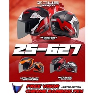 Zeus Helmets ZS-627 627 Open Face helmet free Visor