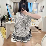 ZangZang Embossed Dio T-Shirt, High Quality Women's Fashion Cotton T-Shirt NA682