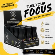 Eureka Drinks Nootropic Energy Shot 90ml | Focus + Energy Drink | Study, Work & Gaming Booster | 12 