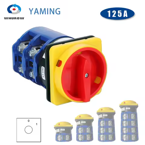 LW26GS-125A Padlock OFF-ON Two Positions Changeover Selector Panel Mounted Rotary Cam Switch Silver 