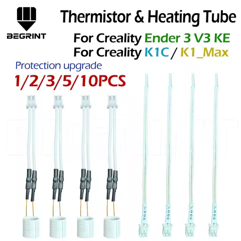 For Ender 3 V3 KE Ceramic Heater Fit Creality K1C /K1 /K1 Max Hotend Thermistor Cartridge Sensor & C