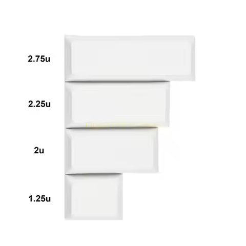 E06D DIY Keyboard, 4pcs Durable PBT Keycap for Creative XDA Convex Spacebar 1.25u 2u 2.25u 2.75u Gam