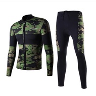 Men's 2MM Neoprene Wetsuit Surf Jacket Diving Pants Camouflage Scuba Diving Suit Scuba Pants Trouser