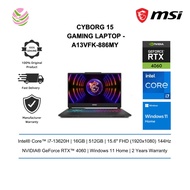 MSI CYBORG 15 A13VFK-886MY 15.6" FHD 144Hz Gaming Laptop Translucent Black (i7-13620H, 16GB, 512GB, 