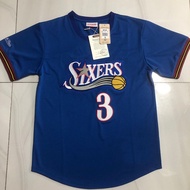 Premium Men's 2026 Allen Iverson Blue Short sleeved Basketball Shirt