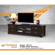 EUREKA 6.5ft Floor TV Cabinet Wood Storage / Almari TV (Deliver & Installation Klang Valley ONLY)